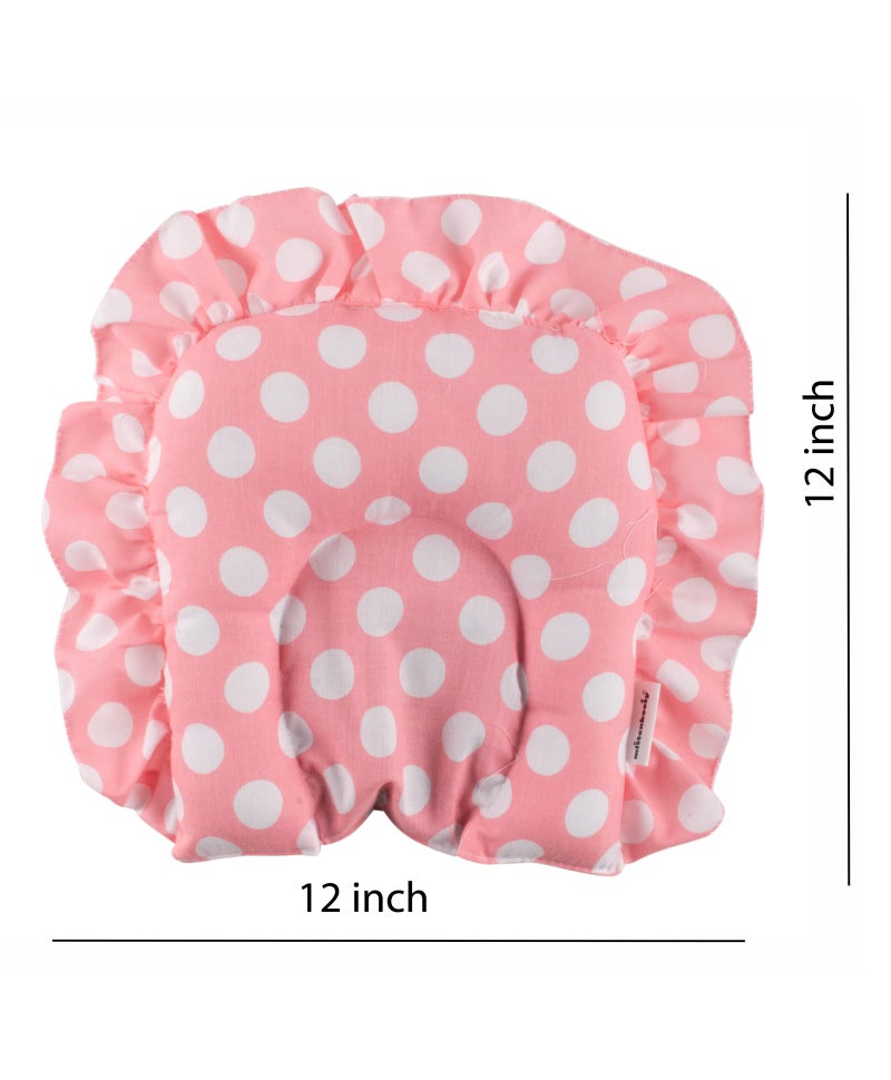 JEEN EEN Baby Cotton Pillow with Pure Rai Sarson (Mustard Seeds) for Head Supporter in Frill Shape for 0-6 Months Pack of 1 (MULTICOLO 4) - Image 3