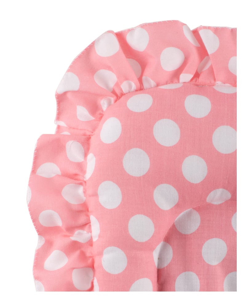 JEEN EEN Baby Cotton Pillow with Pure Rai Sarson (Mustard Seeds) for Head Supporter in Frill Shape for 0-6 Months Pack of 1 (MULTICOLO 4) - Image 2
