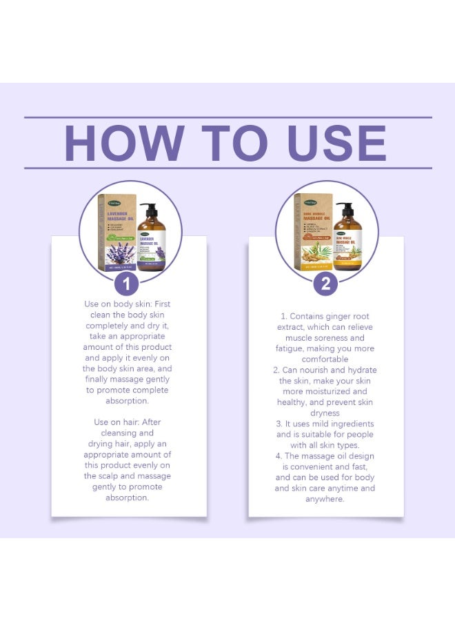 وودسليب زيوت التدليك لعلاج التدليك، للتاريخ ليلا، لألم العضلات، زيت الجسم Gua Sha Relaxing Body، الزيت الطبيعي لشعر الجلد -الزنجبيل - Image 5