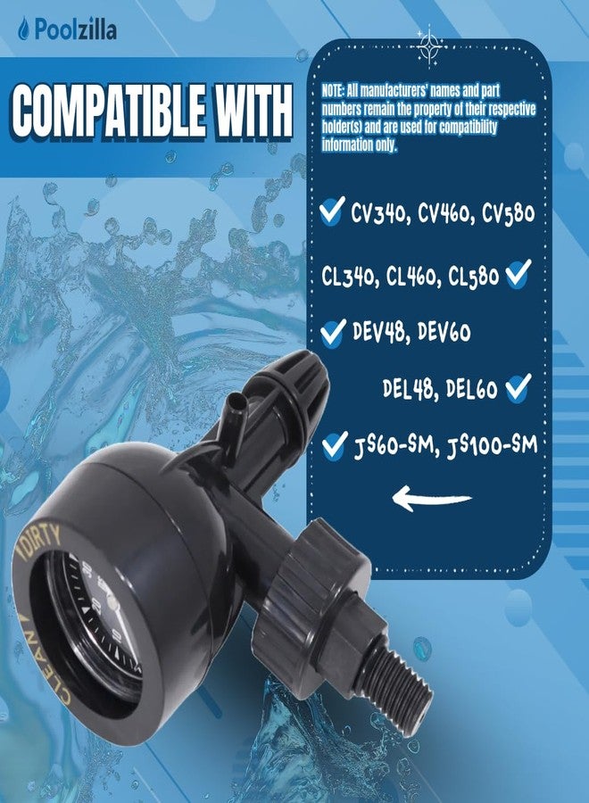 Poolzilla Air Gauge Release Valve Assembly, 0-60 PSI Air Release Compatible with R0357200, and Zodiac Jandy Pool and Spa Filters DEV/DEL Series, CL/CV Series, and JS Series Filters - Image 5