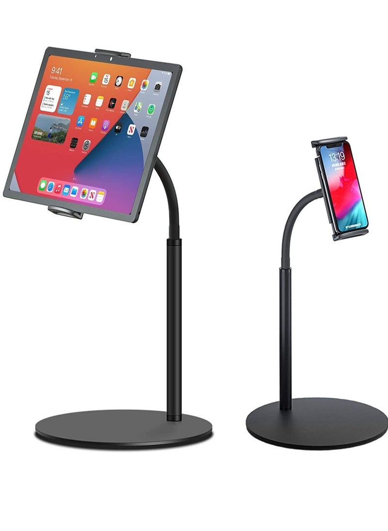 Tablet Stand Phone Holder, 360 Degree Rotating Adjustable Desktop Tablet Mount Compatible with iPad/iPhone/Nintendo Switch/Samsung Galaxy Tabs/Kindle - Image 1