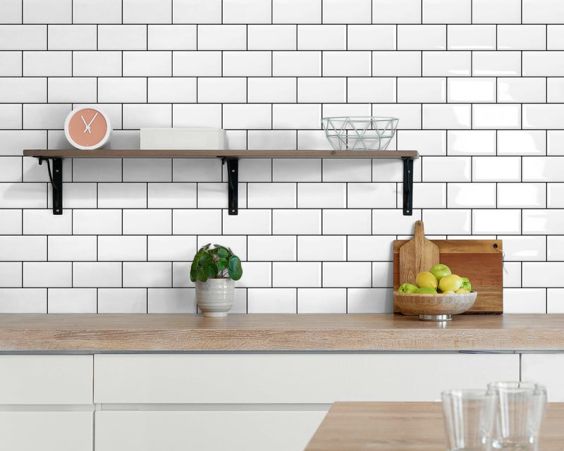 DEWOO 10 Peel and Stick Subway Tile Kitchen Backsplash for Wall, White (Thicker Design) - Image 5