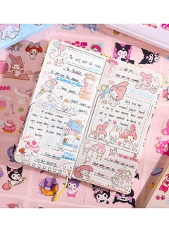 Sanrio Stickers Set, 100 Sheets Small Pieces PET Transparent Cartoon Character Animal Flower Decorative Scrapbook Sticker Decal for Diary, DIY Arts Crafts, Album, Planners, Calendars and Notebook  - Image 4