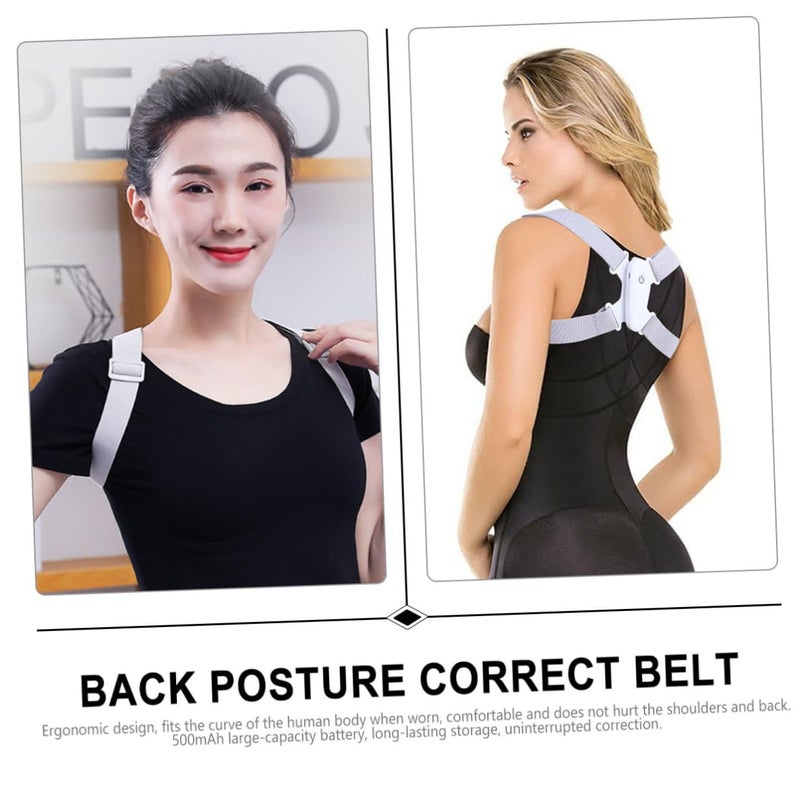 Adjustable Posture Corrector Belt With Sensor Vibration Reminder For Adults Black - Image 4