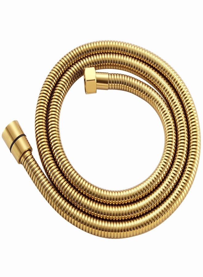 APLusee Titanium Gold Shower Hose, 59-Inch Extra Long Handheld Shower Head Hose Replacement - Image 1