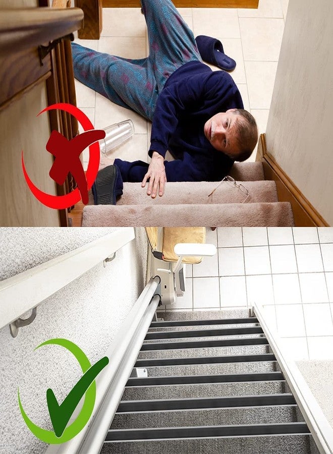 Delzon 1 Meter Stair Anti-Slip Strip, Stair Nosing Edge Trim Edge Protector, Safety Edge & Corner Guards Flooring Joining Strips Step -6 CM - Image 3