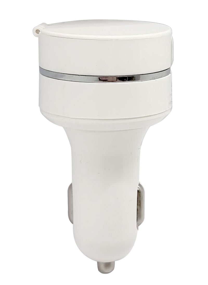 Generic - Smart Car Charger with Built-in Cable Lightning, 30-Pin Micro USB Plus Type-C for iPhone, iPad and Android with 2 USB Power Adapter EU Plug - Image 1