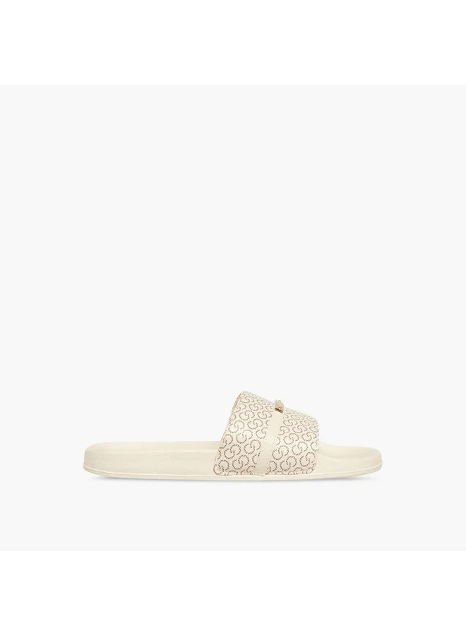 Celeste Women's Monogram Print Slip-On Slides