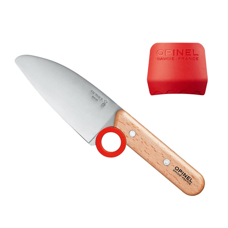 Opinel Le Petit Chef Knife Set Chef Knife With Rounded Tip Fingers Guard For Children Teaching Food Prep And Kitchen Safety 2 Piece Set Made In France - Image 1