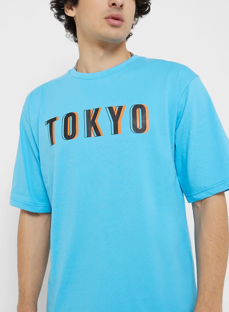 Seventy Five Printed Crew Neck T-Shirt