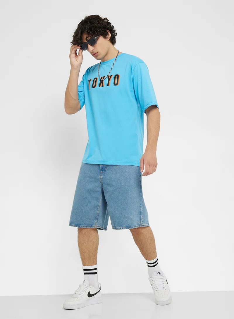 Seventy Five Printed Crew Neck T-Shirt