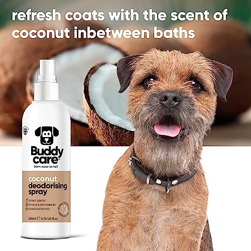 Buddycare Dog Deodorising Spray - Deodorising Spray for Dogs - With Aloe Vera and Pro Vitamin B5 (Coconut, 200ml) - Image 3