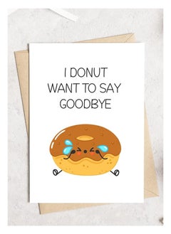 Generic Funny Coworker Leaving Card, Cute Donut Goodbye Card for ..., image size:240x329