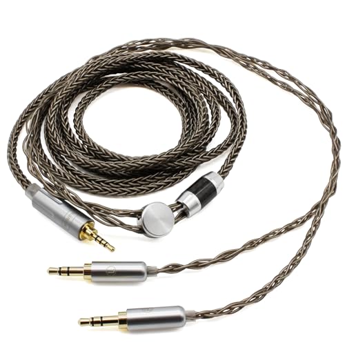 Youkamoo 2.5mm 8 Core Braided Silver Plated Replacement Cable Compatible for Hifiman HE4XX, HE-400i Headphones 2.5mm to Dual 3.5mm Male - Image 2
