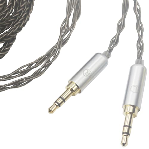 Youkamoo 2.5mm 8 Core Braided Silver Plated Replacement Cable Compatible for Hifiman HE4XX, HE-400i Headphones 2.5mm to Dual 3.5mm Male - Image 5