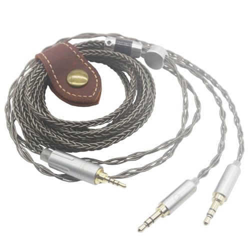 Youkamoo 2.5mm 8 Core Braided Silver Plated Replacement Cable Compatible for Hifiman HE4XX, HE-400i Headphones 2.5mm to Dual 3.5mm Male - Image 4