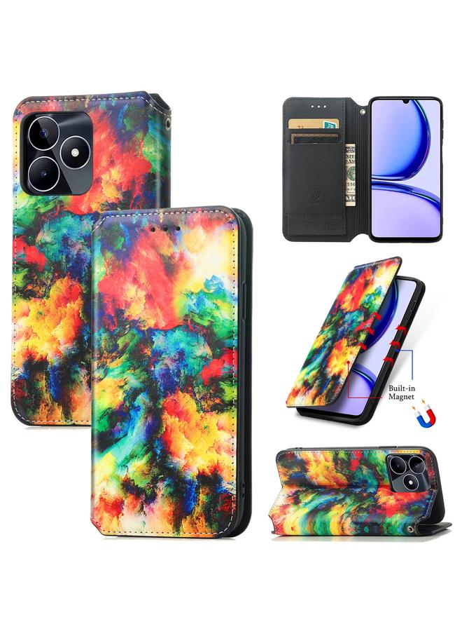 S-TOP Case For Realme C53 CaseNeo Colorful Magnetic Leather Phone Case - Image 1