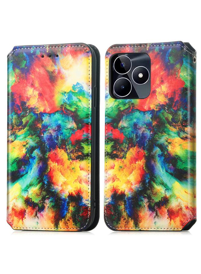 S-TOP Case For Realme C53 CaseNeo Colorful Magnetic Leather Phone Case - Image 2