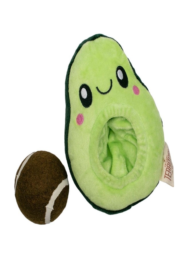 Territory 2 in 1 Plush Squeaker Removable Fetch Ball Dog Toy for Small Medium Large Dogs, Avocado - Image 3
