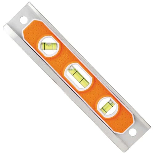 Klein Tools 935R Level 9Inch Magnetic Aluminum Torpedo Level with 04590 Degree Vials and Vgroove Tapered Nose