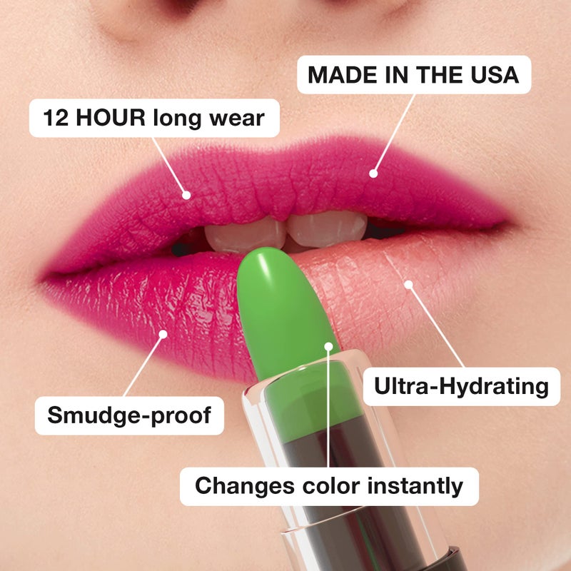 MOODmatcher Lipstick, 10PC Collection of the Original Color-Change Lipstick - Maskproof, 12 HOUR Long Wear, Enriched with Aloe & Vitamin E for Ultra-Hydration, Waterproof - Made in USA - Image 3