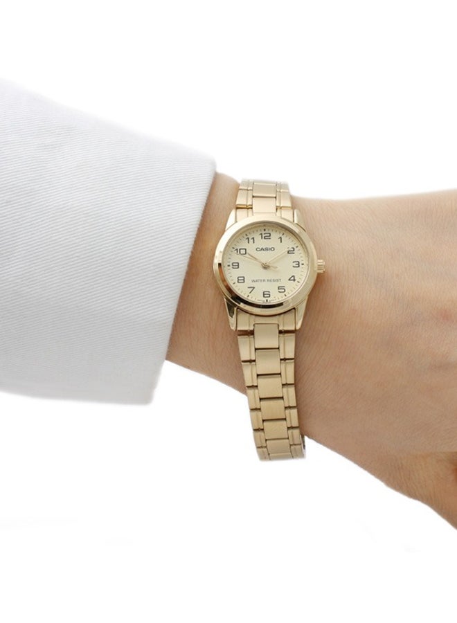 CASIO Women Stainless Steel Analog Watch LTP-V001G-9BDF - 25 mm - Gold - Image 5