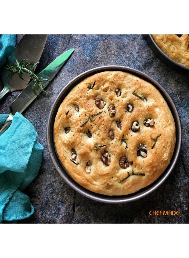 شيف ميد صينية بيتزا غير لاصقة مقاس 15 سم  توفر توزيع حرارة مثالي لنتائج مقرمشة، متينة وسهلة التنظيف، ومناسبة للاستخدام في الفرن والطهي اليومي. - Image 3