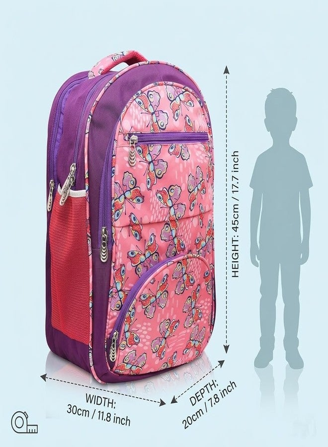 Stylbase 27L School Bag for Girls | Premium Polyester Backpack Bags for Women | 5 Compartments Lightweight & Water Resistant | Stylish College Bag for Girls & Backpack for Travelling - Image 3