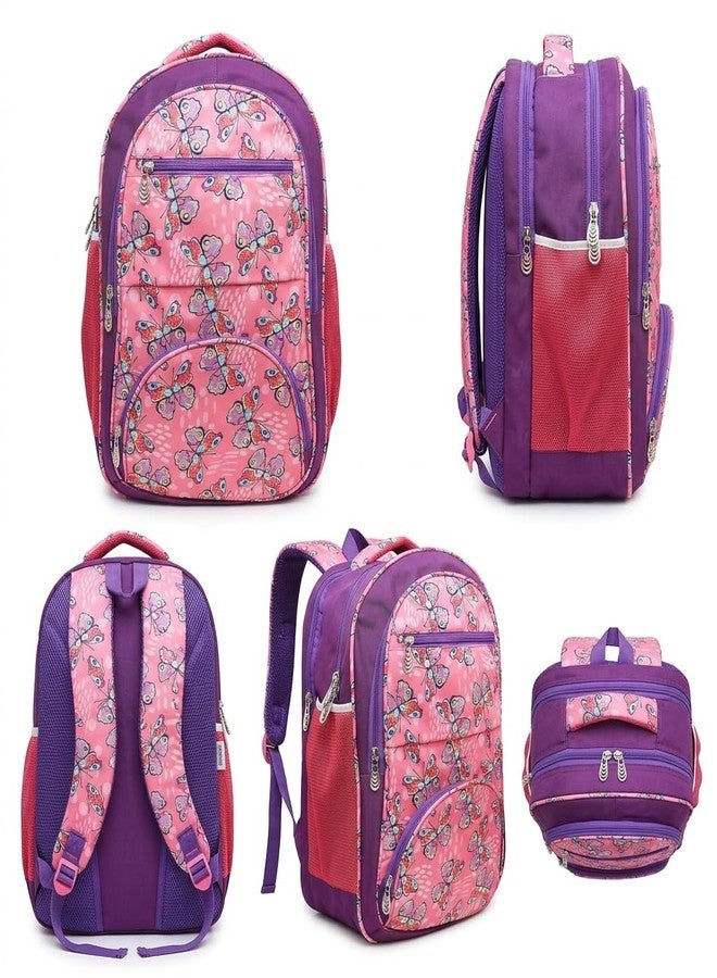 Stylbase 27L School Bag for Girls | Premium Polyester Backpack Bags for Women | 5 Compartments Lightweight & Water Resistant | Stylish College Bag for Girls & Backpack for Travelling - Image 4