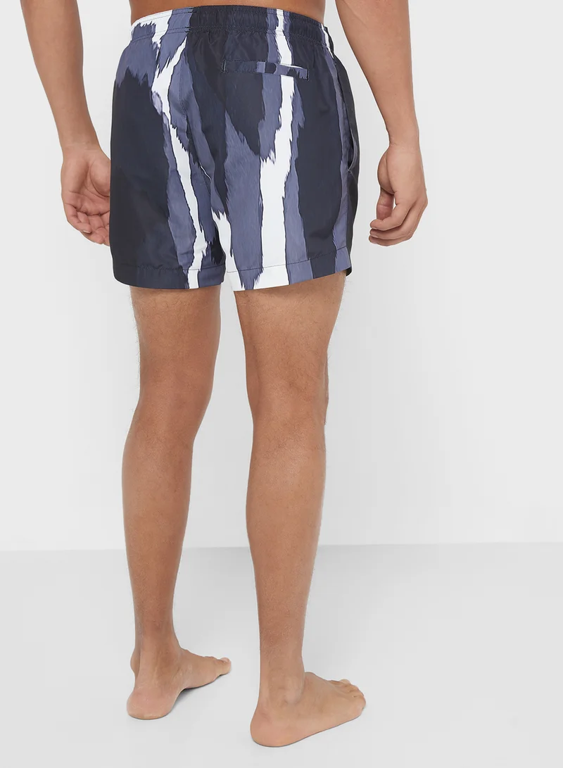 HUGO Tie Dye Drawstring Swim Shorts