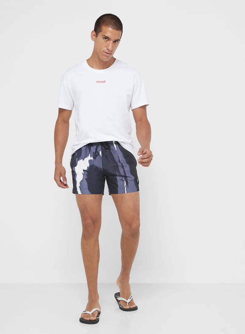 HUGO Tie Dye Drawstring Swim Shorts