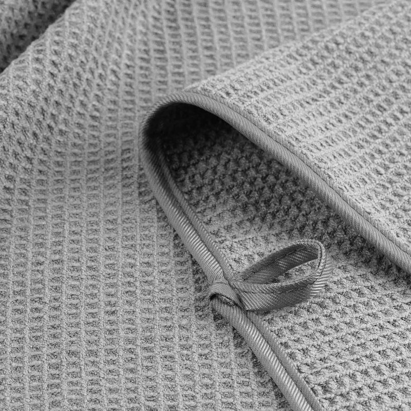 Polyte Microfiber Oversize Quick Dry Lint Free Waffle Bath Towel for Body, 60 x 30 in, Set of 2 - Image 2