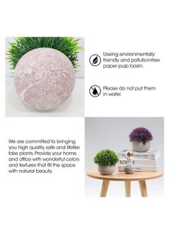 Generic Faux Topiary Shrubs Plants 4 Pots Mini Indoor Artificial Potted Small Plastic Plants Fake Greenery for Room Decor Home Office Desk Table Decorations,Exquisite New House Gift  - Image 5