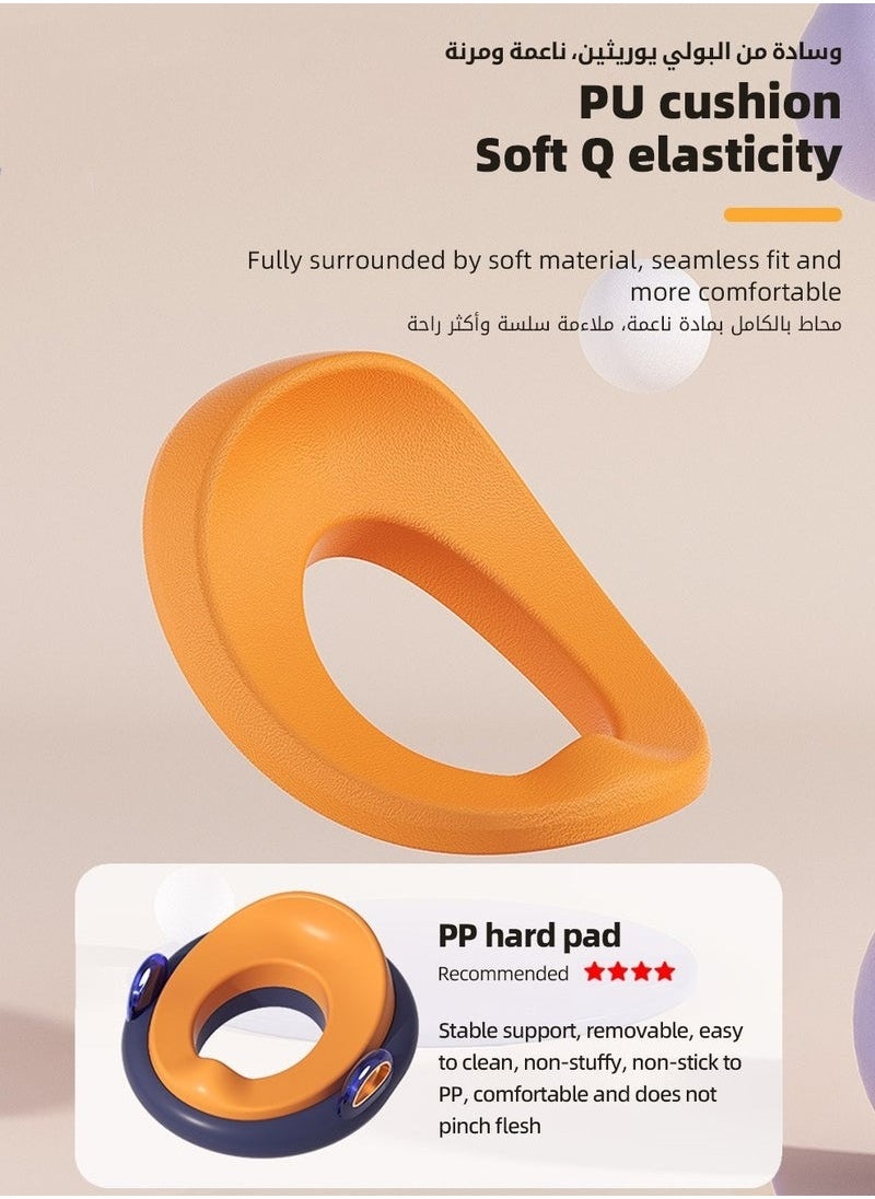 MIXDE Potty Training Seat, Removable Design Toilet Train Seats, Potties Chair for Kids Toddlers Boys Girls, Portable Children Travel Toileting Toilets, with Handles and Backrest, Cartoon Color  - Image 4