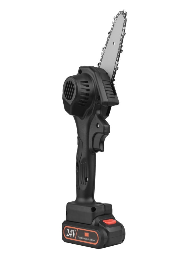 Mini Chainsaw Handheld Cordless Chainsaw 4-Inch 24V Electric Chainsaws One-Handed Portable Chainsaw Electric Pruning Saw for Garden Tree Logging Trimming Bush Wood Cutting - Image 2