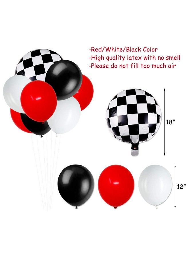 Bessmoso Race Car Birthday Party Decoration Set Race Car Party Signs Racing Birthday Banner Checkered Flags Balloons For Boys Let'S Go Racing Party Supplies - Image 4