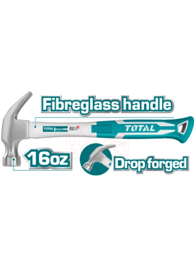 شاكوش خلاعة TOTAL 450 جرام بمقبض فايبر جلاس (THT73166)