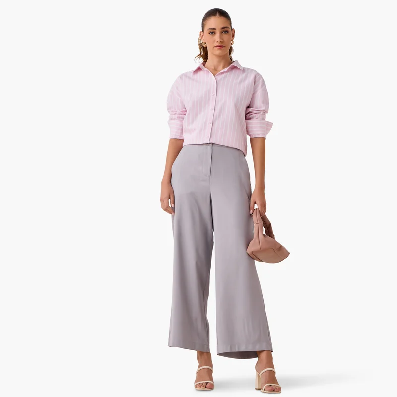 Splash FAV Regular Fit Striped Oxford Shirt