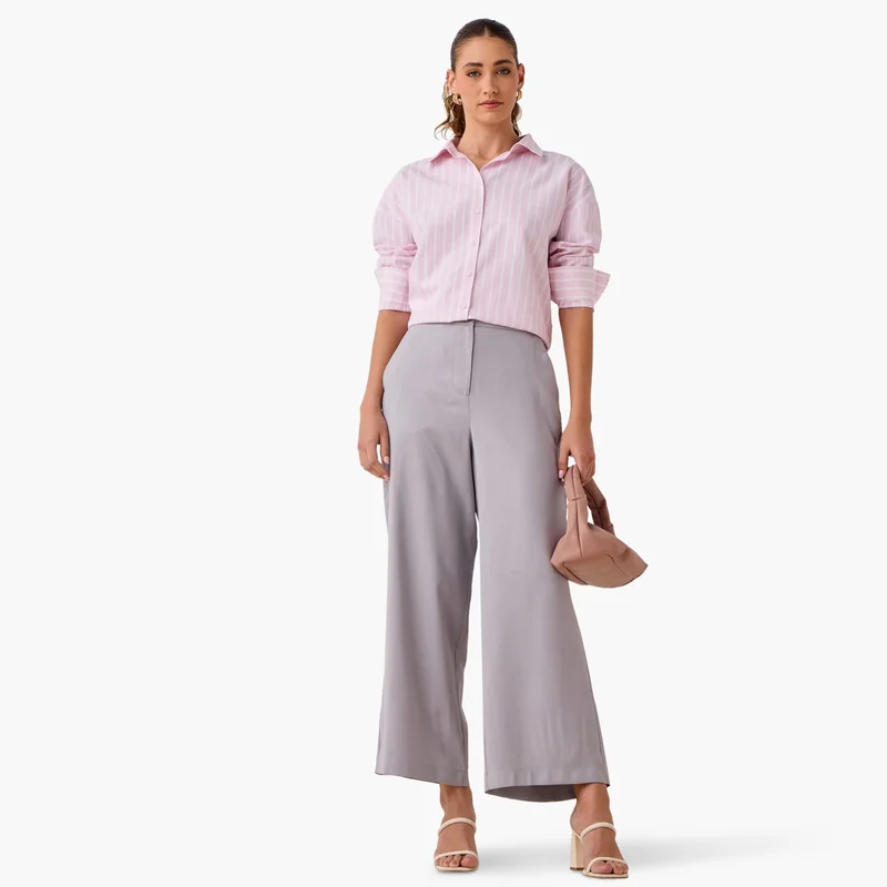 Splash FAV Regular Fit Striped Oxford Shirt