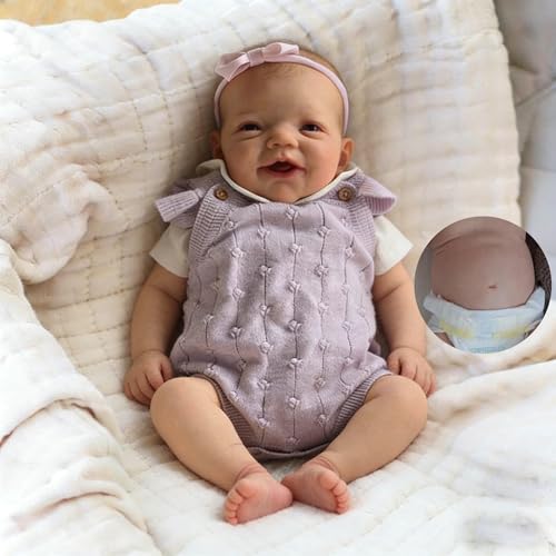Anano Reborn Baby Dolls Silicone Full Body20 in Realistic Baby Doll Newborn Girl Full Silicone Babys Doll Lifelike Real Life Babys Reborn Dolls New Born with Accessories - Image 1