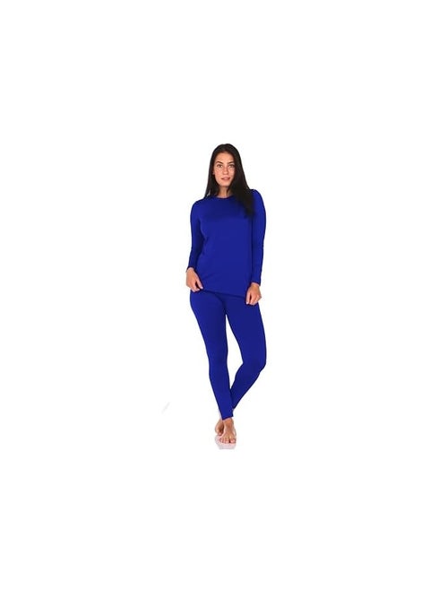 Long Johns Thermal Underwear for Women Fleece Lined Base Layer Pajama Set Cold Weather