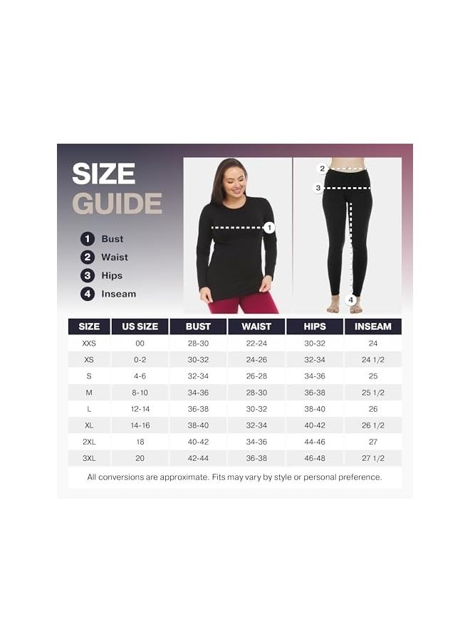 NIBEMINENT - Long Johns Thermal Underwear for Women Fleece Lined Base Layer Pajama Set Cold Weather - Image 1