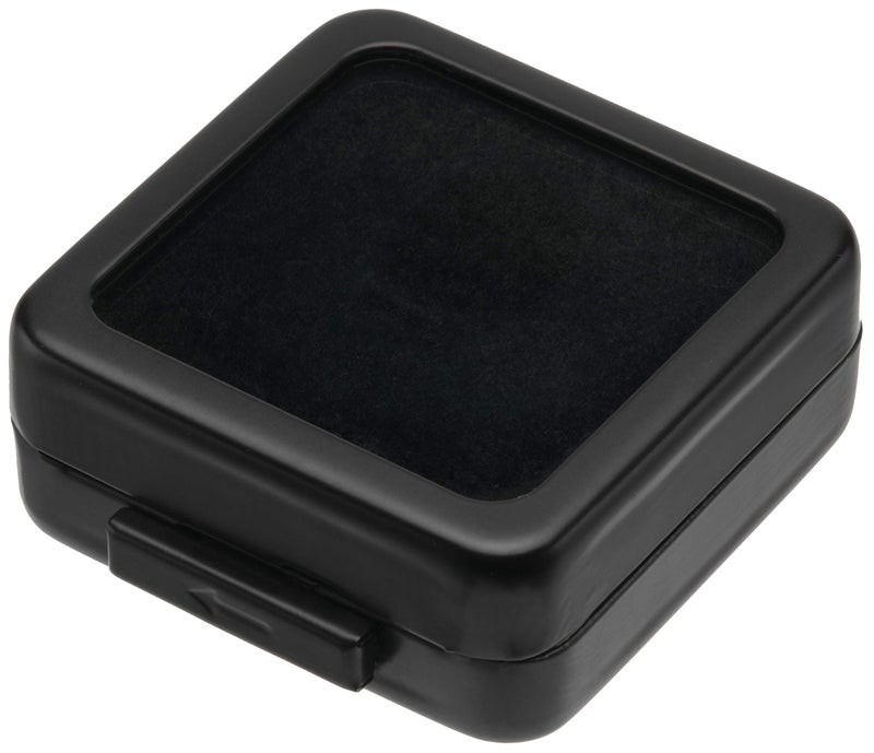 Giftop Glass Top Loose Diamond or Gemstone Display Box Case Holder Show Container Metal Black Small