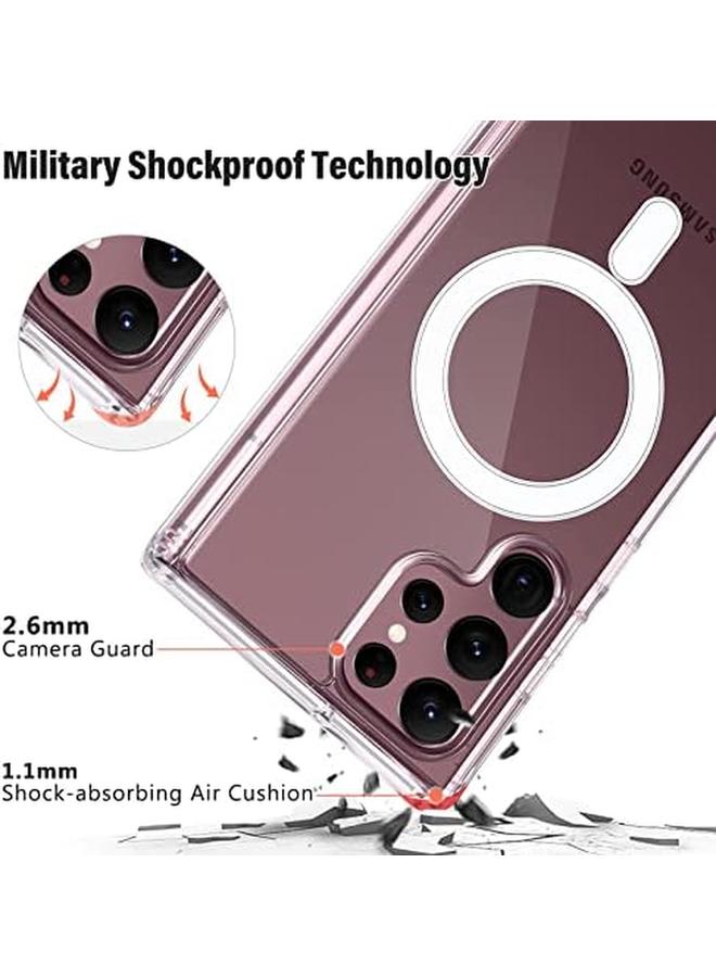 erorex Clear Case For Samsung Galaxy S22 Ultra Compatible With Mag Safe Charging Ultra Slim And Full Protective Shockproof Case Cover Galaxy S22 Ultra Clear  - Image 3