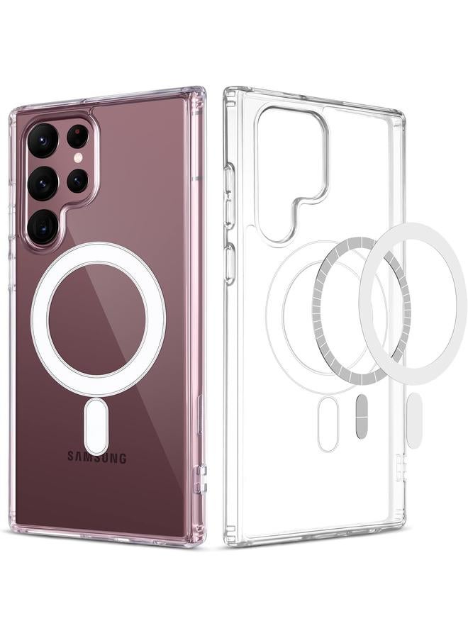 erorex Clear Case For Samsung Galaxy S22 Ultra Compatible With Mag Safe Charging Ultra Slim And Full Protective Shockproof Case Cover Galaxy S22 Ultra Clear  - Image 1