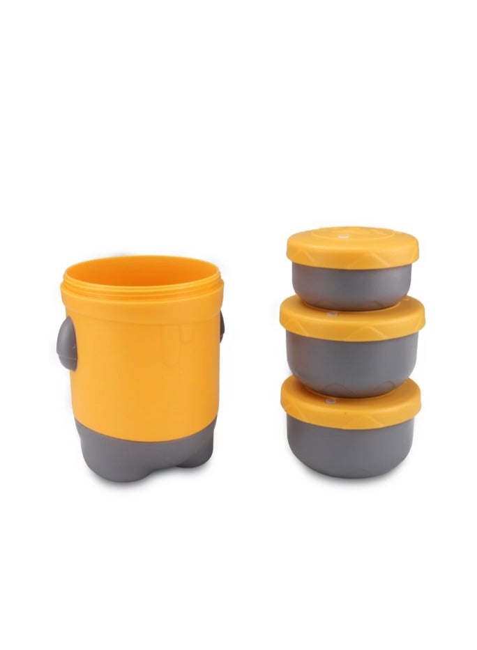 i diD Lunch Box for Kids, Beautiful Little Bear BPA-Free, Including 3 Bowls,220mml, 400mml, 400mml, Stainless-steel  SUS 304, Safe Material for Kids - Image 5