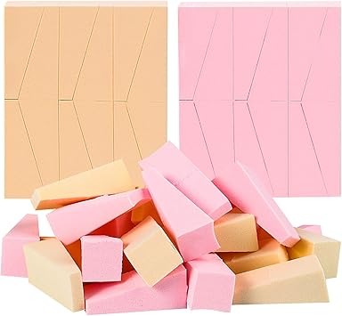 Lanjue 48 Pcs Makeup Sponges Reusable Make Up Sponge Cosmetic Wedges Latex Free Small Face Sponge Triangle Nail Art Sponges Beauty Blenders Blending Sponge for Foundation - Image 1