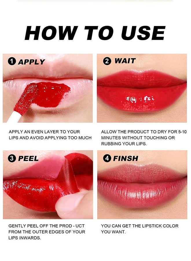Vibely - Peel-Off Lip tint - Tattoo Lip Liner Stain Lip Gloss with Matte Finish,Long Lasting Waterproof Nonstick Lipstain Tinted Lip Stain - Image 1