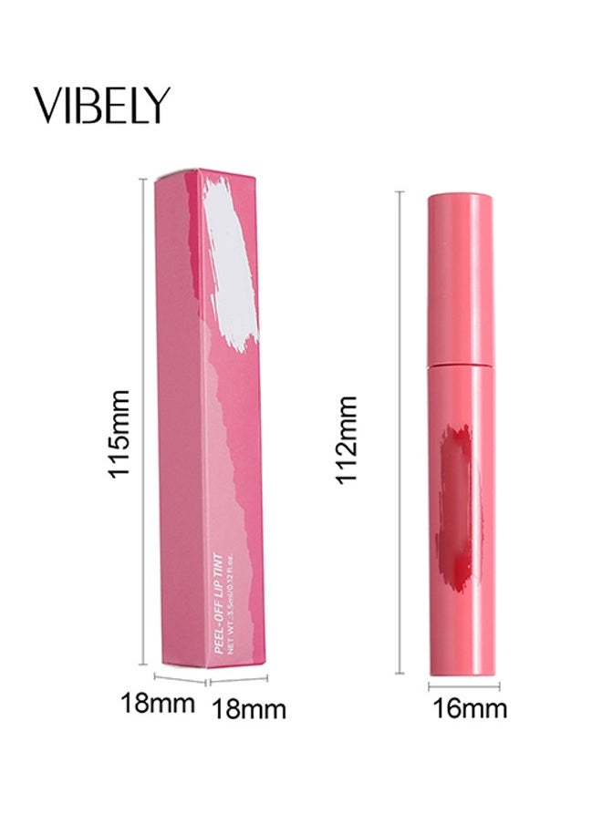 Vibely - Peel-Off Lip tint - Tattoo Lip Liner Stain Lip Gloss with Matte Finish,Long Lasting Waterproof Nonstick Lipstain Tinted Lip Stain - Image 1