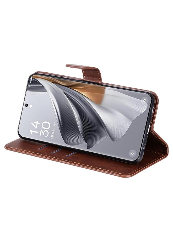 S-TOP Case For OPPO Reno10 5G / Reno10 Pro 5G Global Fashion Calf Texture Zipper Leather Phone Case - Image 5